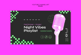 音乐之夜主题视频封面ps素材